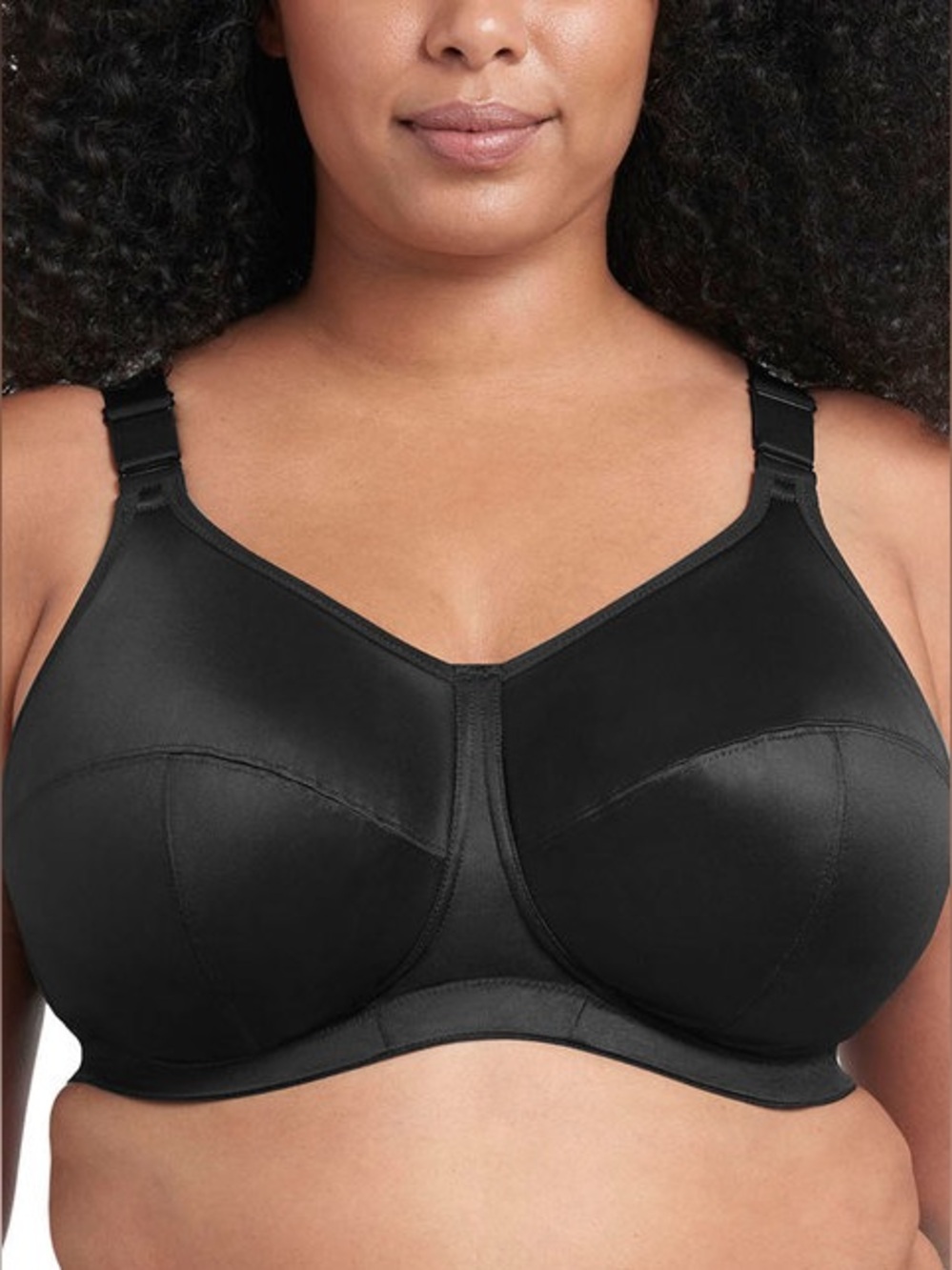 GODDESS Celeste Soft Cup Bra UK Size 36K US Size 36O Black NWT Wirefree Wireless